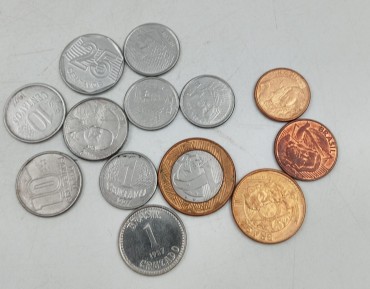 Lote de moedas do Brasil