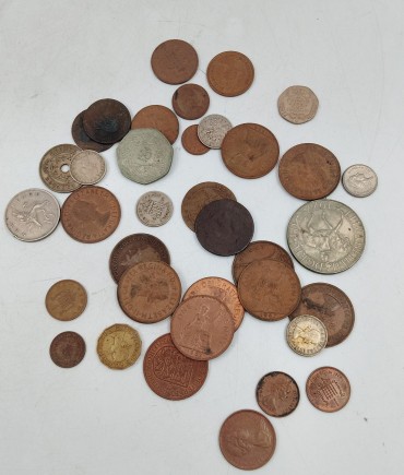 Lote de moedas do Reino Unido