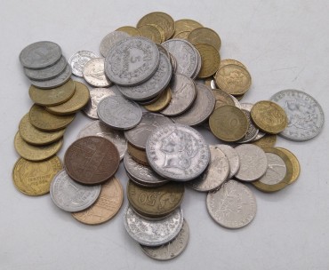 Lote de moedas de França