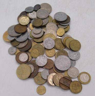 Lote de moedas de diversos países