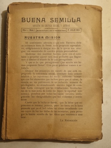 BUENA SEMILLA – REVISTA DE CRITICA SOCIAL Y LETRAS