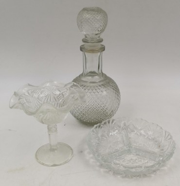 «Lote de 3 peças de vidro»