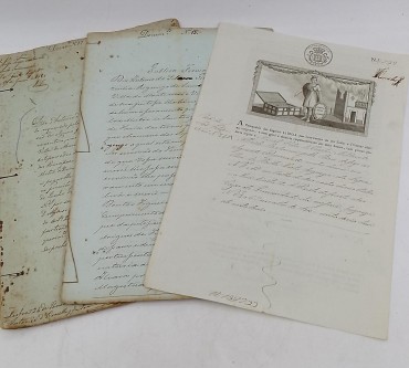«Lote de 3 manuscritos»
