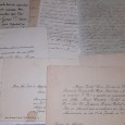 Lote de pequenos manuscritos, convites e papéis interessantes