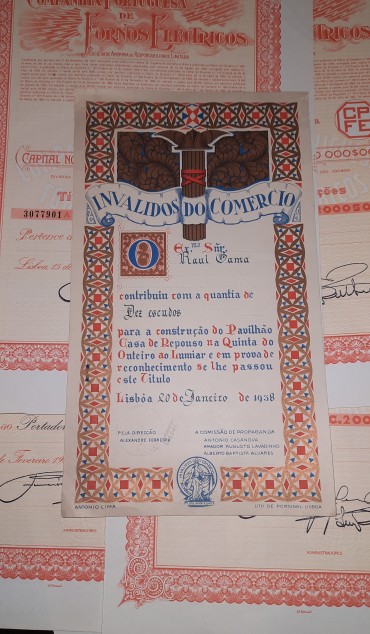 Lote de Doze (12) Ações / Títulos