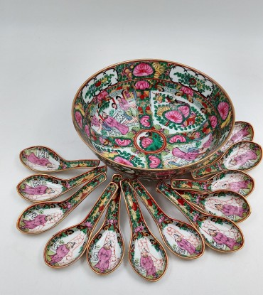 Taça e doze colheres Mandarim