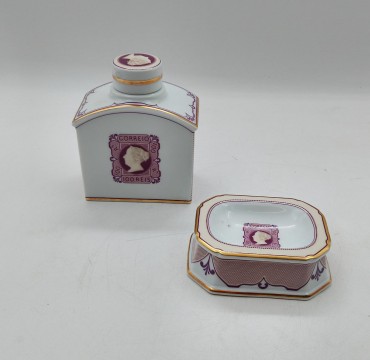 Caixa de chá e saleiro