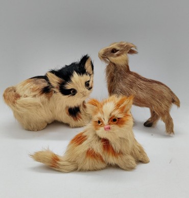 Três animais miniatura vintage