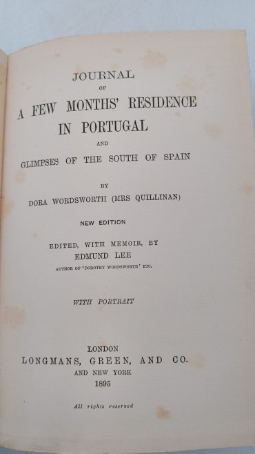«Journal of a residence in Portugal»