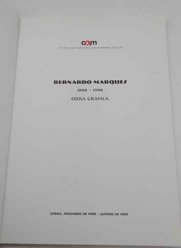 «Bernardo MArques 1898-1998. Obra Gráfica»