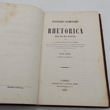 «Instituições Elementares de Rhetorica para uso das escolas»