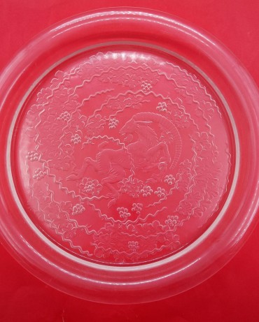 Prato em vidro de grandes dimensões