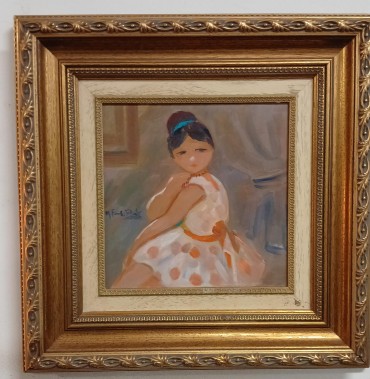 MARIA FERNANDA AMADO (n.1924) Menina com colar