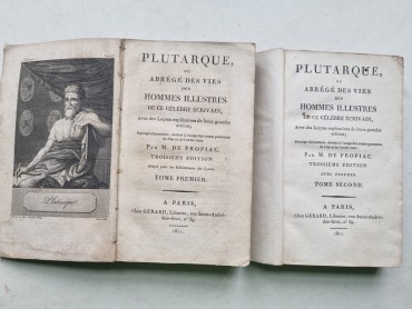 PLUTARQUE OU ABRÉGE DES VIES DES HOMMES ILLUSTRES DE CE ÉCRIVAIN