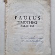 PAULUS TIMTHEO SALUTEM