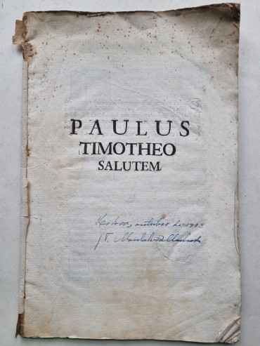 PAULUS TIMTHEO SALUTEM