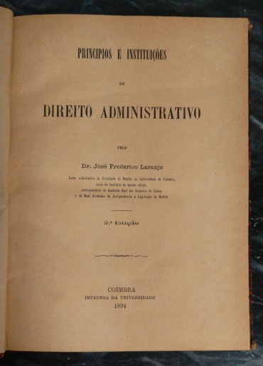 Princípios e Instituições de Direito Administrativo – 2.ª edição