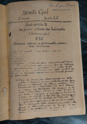 Direito Civil – Lições manuscritas