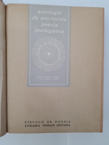 ANTOLOGIA DA NOVISSIMA POESIA PORTUGUESA  Primeira edição 