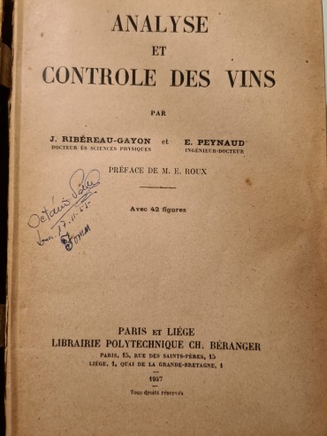 ANALYSE ET CONTROLE DES VINS 1ª EDIÇÃO