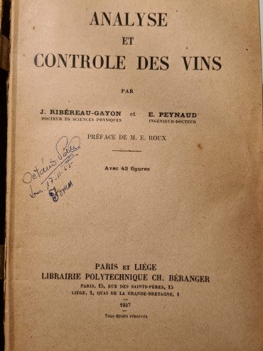 ANALYSE ET CONTROLE DES VINS 1ª EDIÇÃO