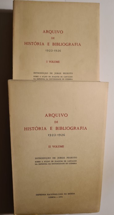 ARQUIVO DE HISTÓRIA E BILIBILOGRAFIA 1923-1926