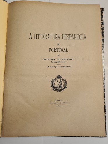 A LITTERATURA HESPANHOLA EM PORTUGAL